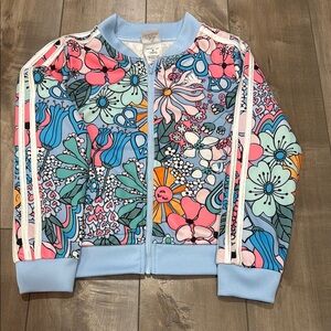 Adidas Kids Floral Jacket - Multicolor size M (10/12)